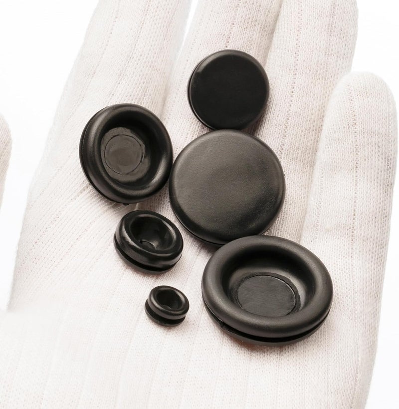 AAM ESSENTIALS Rubber Grommets for Wiring-205pcs Assorted Firewall Hole Plugs in 7 Sizes M25.4, M22.23, M19.05, M15.88, M12.07, M7.14, M9.53-Waterproof Rubber Grommet Kit Wire Grommet Perfect for Sealing Auto Panel - Image 3